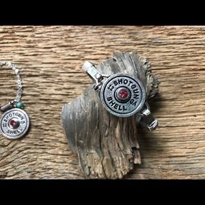 Shotgun shell jewelry set, hunting necklace, shell